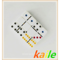 Double six colorful domino in PVC box